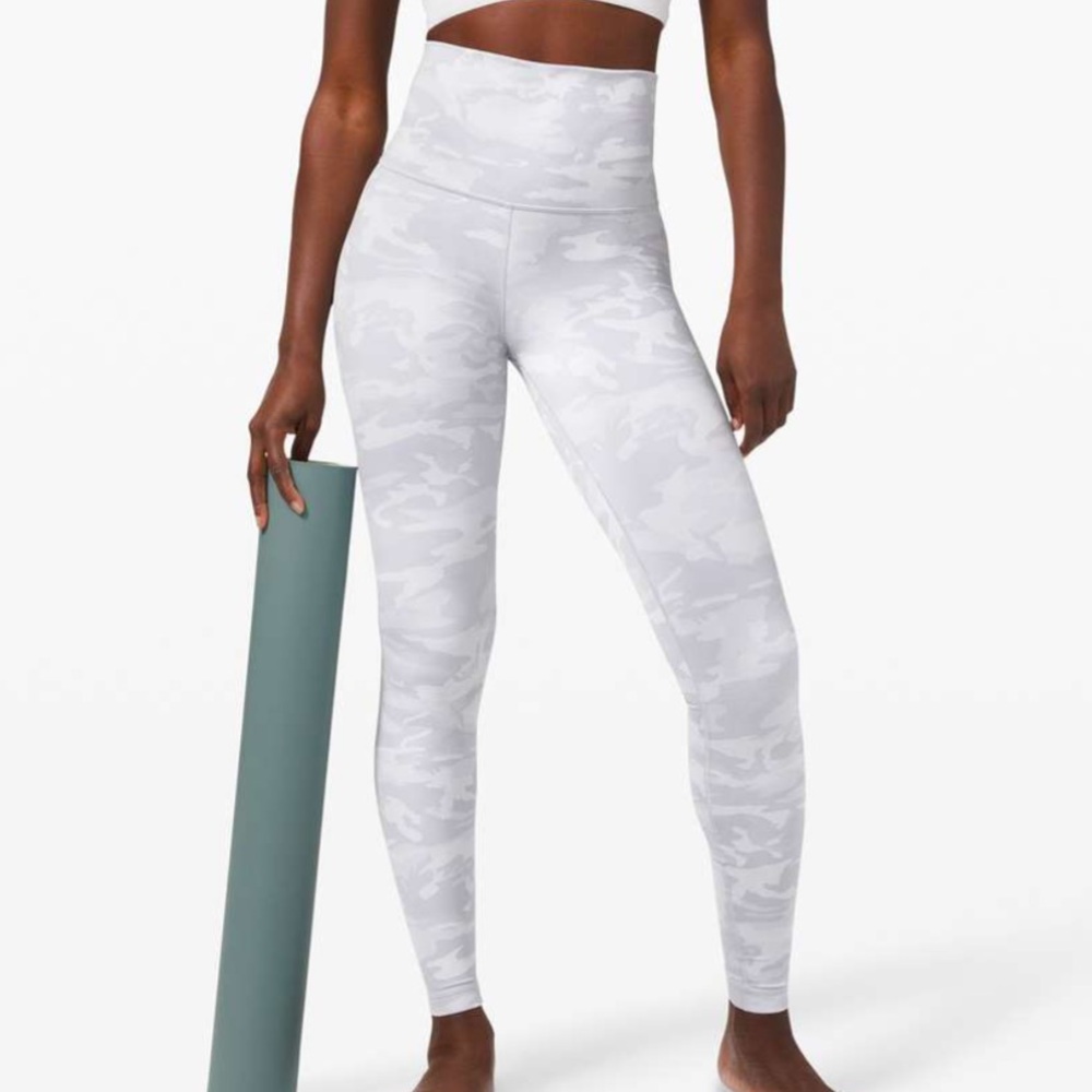 Lululemon Wunder Under Leggings Incognito Camo Jacquard Alpine White Starlight 6